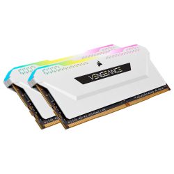 Corsair Vengeance RGB PRO SL Series 32 Go (2 x 16 Go) DDR4 3600 MHz CL18 - Blanc