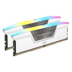 CMH32GX5M2B5200C40W Corsair Vengeance RGB DDR5 32 Go (2 x 16 Go) 5200 MHz CL40 - Blanc