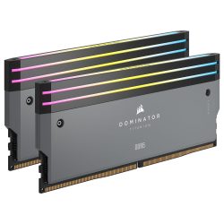CMP64GX5M2B6000Z30 Corsair Dominator Titanium DDR5 RGB 64 Go (2 x 32 Go) 6000 MHz CL30 - Gris
