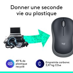 Logitech Wireless Mouse M185 (Gris)