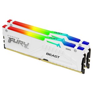 Kingston FURY Beast RGB 32 Go (2 x 16 Go) DDR5 6000 MHz CL30 - Blanc
