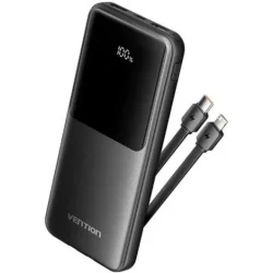 Batterie externe Vention FHOB0 10 000 mAh 22,5 W Noir Câble USB-C et Lightning Batterie externe Vention 10 000 mAh Noir - Câble USB-C et Lightning